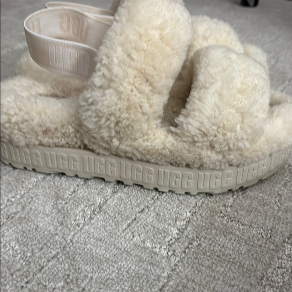 UGG Fluffy Cream Slides - Picture 6 of 11